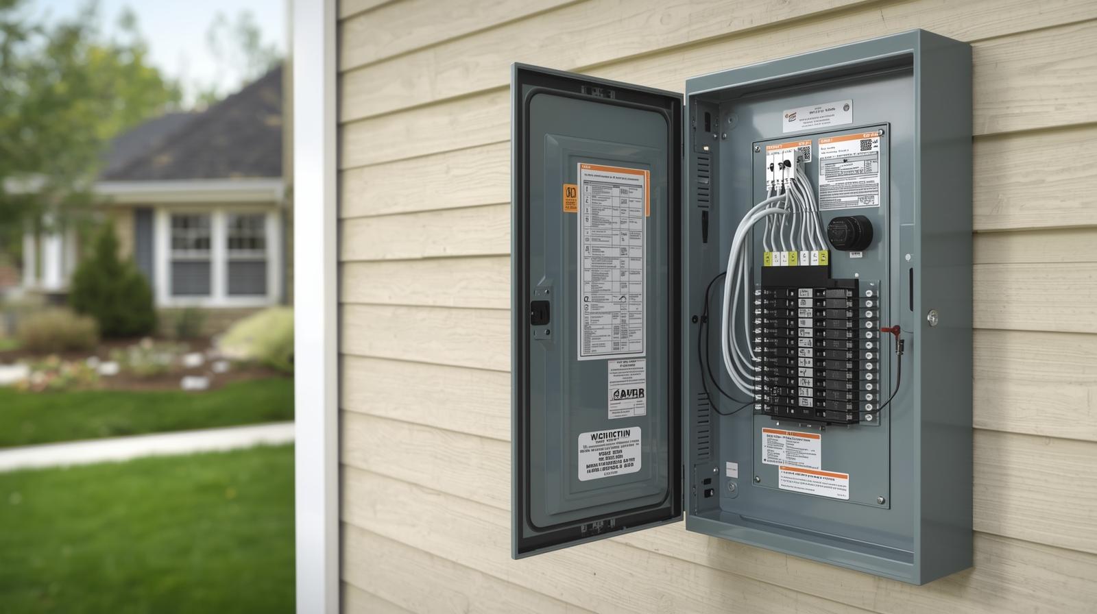 home new switch board on side of house (1)